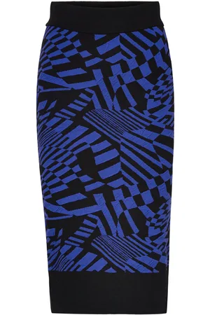 Y.A.S Storm Midi Knit Skirt Knelangt Skjørt Black