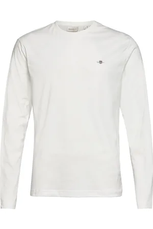 GANT Reg Shield Ls T-Shirt Tops T-shirts Long-sleeved White