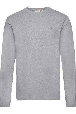 GANT Reg Shield Ls T-Shirt Tops T-shirts Long-sleeved Grey