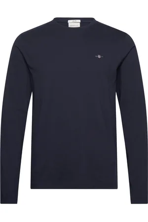 GANT Slim Shield Ls T-Shirt Tops T-shirts Long-sleeved Navy