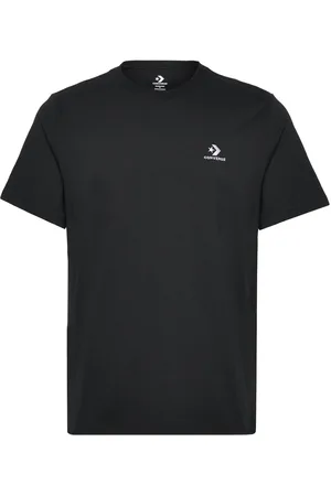 Converse Star Chev Emb Tee Trail Mixed Sport T-shirts Short-sleeved Black