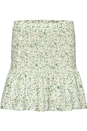 A-View Crystal Skirt Ditzy Print Kort Skjørt White