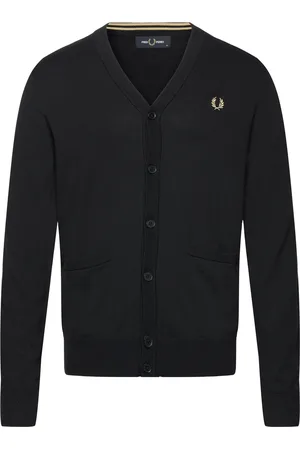 Fred Perry Classic Cardigan Tops Knitwear Cardigans Black