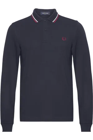 Fred Perry Ls Twin Tipped Fp Shirt Tops Polos Long-sleeved Navy