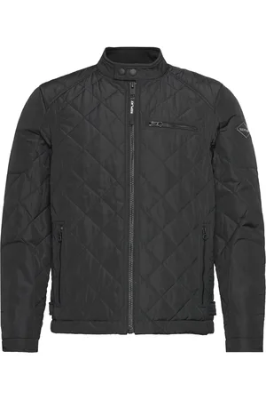 Replay Jacket Regular Vattert Jakke Black
