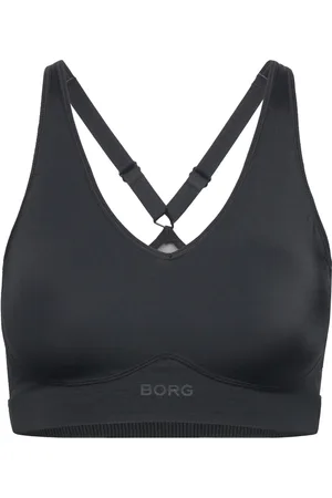 Björn Borg Borg Mid V Support Sport Bras & Tops Sports Bras - All Black