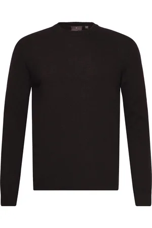 Oscar Jacobson Valter Roundneck Designers Knitwear Round Necks Brown