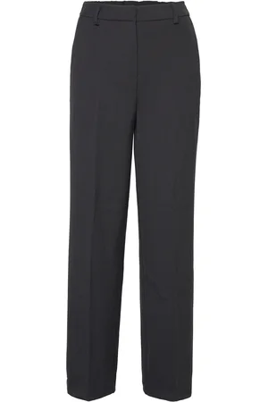 Y.A.S Likka Hw Wide Pants S. Noos Bottoms Trousers Wide Leg Black