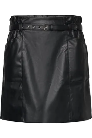 ONLY Carheidi Faux Leather Skirt Otw Kort Skjørt Black