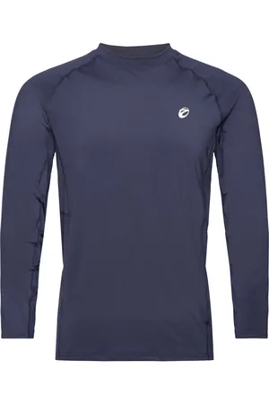 ZEBDIA Men L/S Baselayer Sport Base Layer Tops Navy