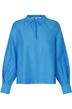Second Female Masman New Blouse Tops Blouses Long-sleeved Blue