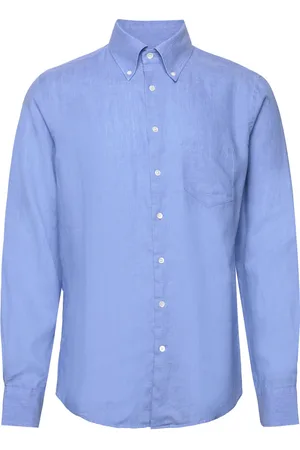 SIR of Sweden Jerry Shirt Tops Shirts Linen Shirts Blue