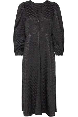 A-View Enitta Dress Knelang Kjole Black
