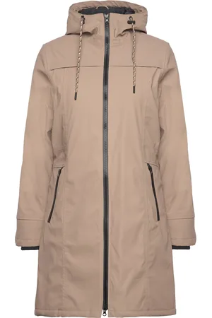 Freequent Fqrain-Jacket Outerwear Rainwear Rain Coats Brown