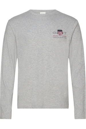 GANT Reg Medium Archive Shield Ls T Tops T-shirts Long-sleeved Grey