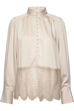 Bruuns Bazaar Cedarsbbchatrina Blouse Tops Blouses Long-sleeved Cream