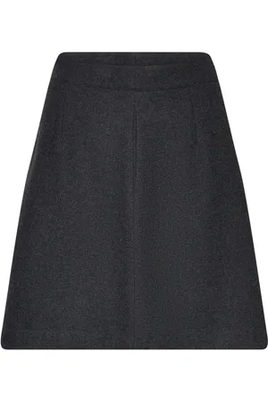 SELECTED Slfmercy-Ula Hw Mini Wool Skirt Kort Skjørt Grey