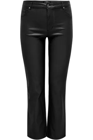 ONLY Caraugusta Hw Straight Rock C Bjbox Bottoms Trousers Leather Leggings-Bukser Black