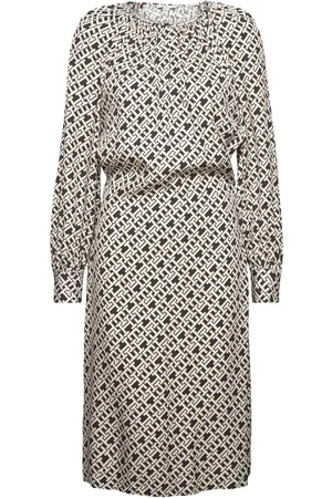 Tommy Hilfiger Amd Fluid Waisted Midi Dress Knelang Kjole Black