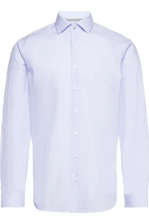 Michael Kors Poplin Stretch Modern Shirt Tops Shirts Business Blue