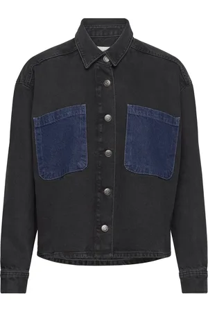 Object Objbeate Ls Denim Shirt E Aw Fair 23 Tops Shirts Long-sleeved Black