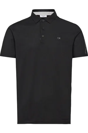 Calvin Klein Uni Polo Sport Knitwear Short Sleeve Knitted Polos Black