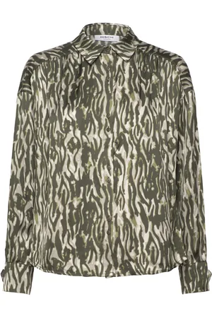 MSCH Mschjoceline Irida Shirt Aop Tops Shirts Long-sleeved Khaki Green