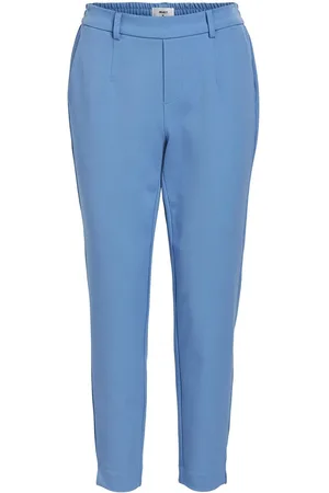 Object Objlisa Slim Pant Noos Bottoms Trousers Slim Fit Trousers Blue