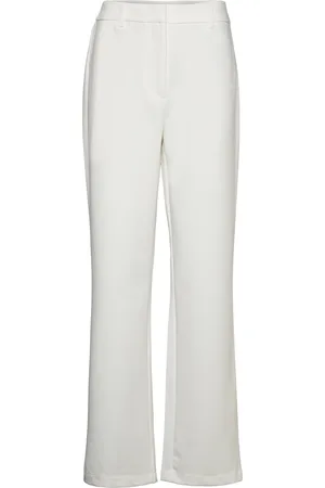 Y.A.S Izzie Hw Straight Pant S. - Celeb Bottoms Trousers Straight Leg White