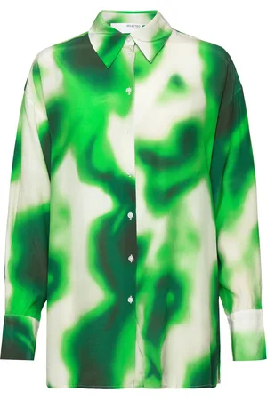 SELECTED Slfclaudine Ls Shirt B Tops Shirts Long-sleeved Green