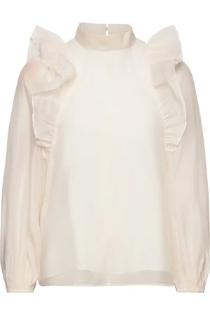 Ted Baker Aubreei Tops Blouses Long-sleeved Cream