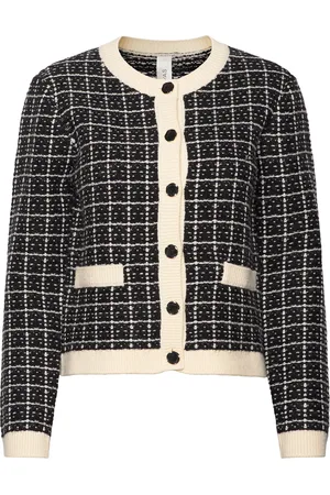 Y.A.S Livia Ls Short Knit Cardigan S. Noos Tops Knitwear Cardigans Black