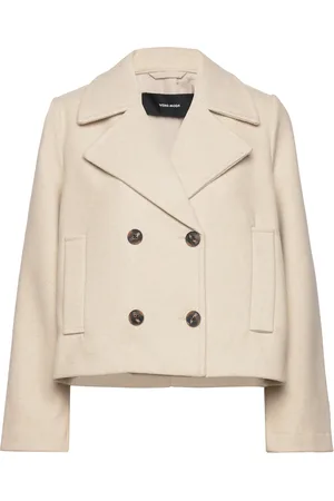 VERO MODA Vmvincemia Short Jacket Boos Ulljakke Jakke Beige