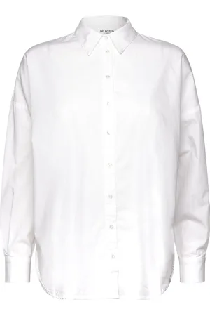 SELECTED Slfdina-Sanni Ls Shirt Noos Tops Shirts Long-sleeved White