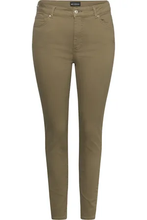 ONLY Carwilly Mid Skinny Col Pant Tlr Bottoms Jeans Skinny Green