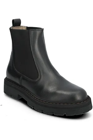 GARMENT PROJECT Spike Chelsea - Black Grained Leather / Brown Stitching Støvletter Chelsea Boot Black