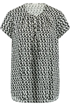 Gerry Weber Blouse 1/2 Sleeve Tops Blouses Short-sleeved Black