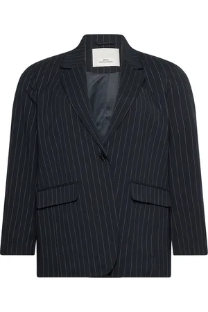 ONLY Cardamie L/S Pinst Slit Ovs Blazer Tlr Blazers Single Breasted Blazers Navy
