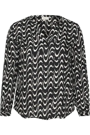 Kaffe Kcnora Blouse Tops Blouses Long-sleeved Black