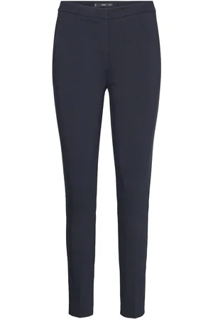 MANGO Crop Skinny Trousers Bottoms Trousers Skinny Leg Navy