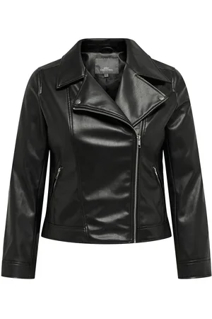 ONLY Carbecca Faux Leather Biker Otw Skinnjakke Skinnjakke Black
