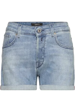 Replay Anyta Shorts C-Stretch Bottoms Shorts Denim Shorts Blue