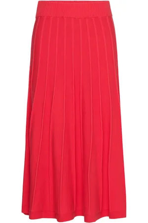 Jumperfabriken Klara Skirt Knelangt Skjørt Red