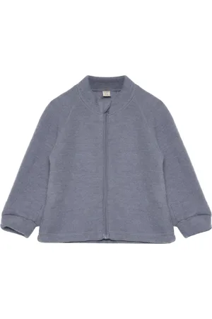 CeLaVi Jacket W/Zipper - Soft Wool Outerwear Fleece Outerwear Fleece Jackets Blue