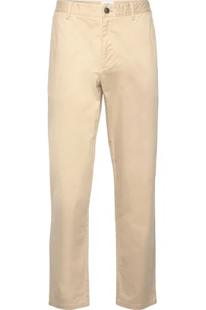 Les Deux Jared Twill Chino Pants Designers Trousers Chinos Beige