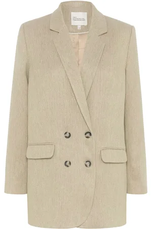 My Essential Wardrobe Elisamw Blazer Blazers Double Breasted Blazers Beige