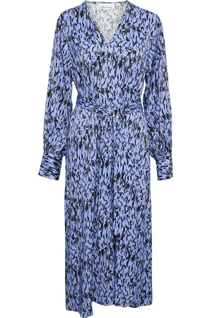 Karen by Simonsen Nikolekb Long Dress Knelang Kjole Blue