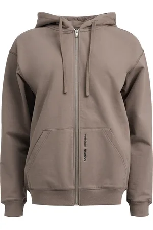 Rethinkit Sweat Zip Hoodie Unisex Easy Tops Sweat-shirts & Hoodies Hoodies Brown