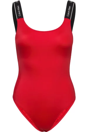 Calvin Klein Piece-Rp Badedrakt Badetøy Red