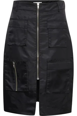 Karen by Simonsen Nynnekb Skirt Knelangt Skjørt Black